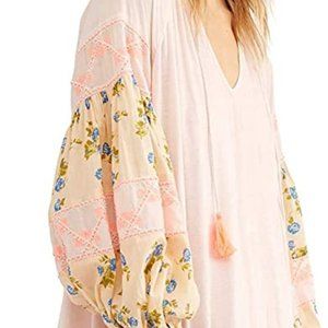 Pink Free People Mix It Up Tunic Dress